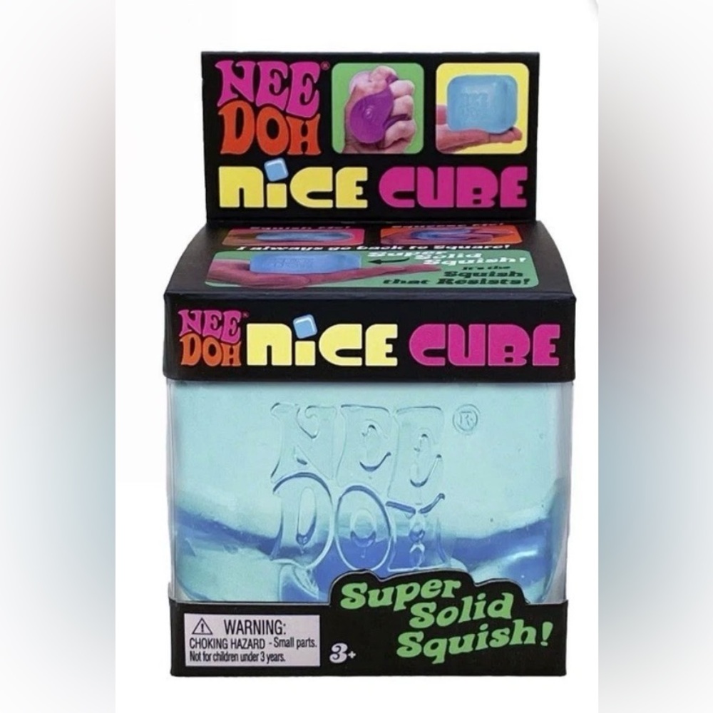 NeeDoh Nice Cube Super Solid Squish - Light Blue